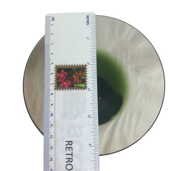 Vintage Martini Glasses Set Of 2 Elemental Green Glass Wide 6.75” Pier 1 Bar - Picture 6 of 8